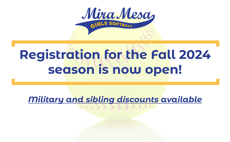 Registration for Fall 2024 is now open!!