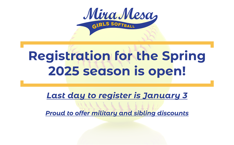 Registration for Spring 2025 is open!!